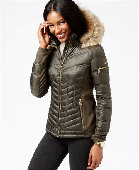 michael kors puffer coat woman|Michael Kors ladies padded coats.